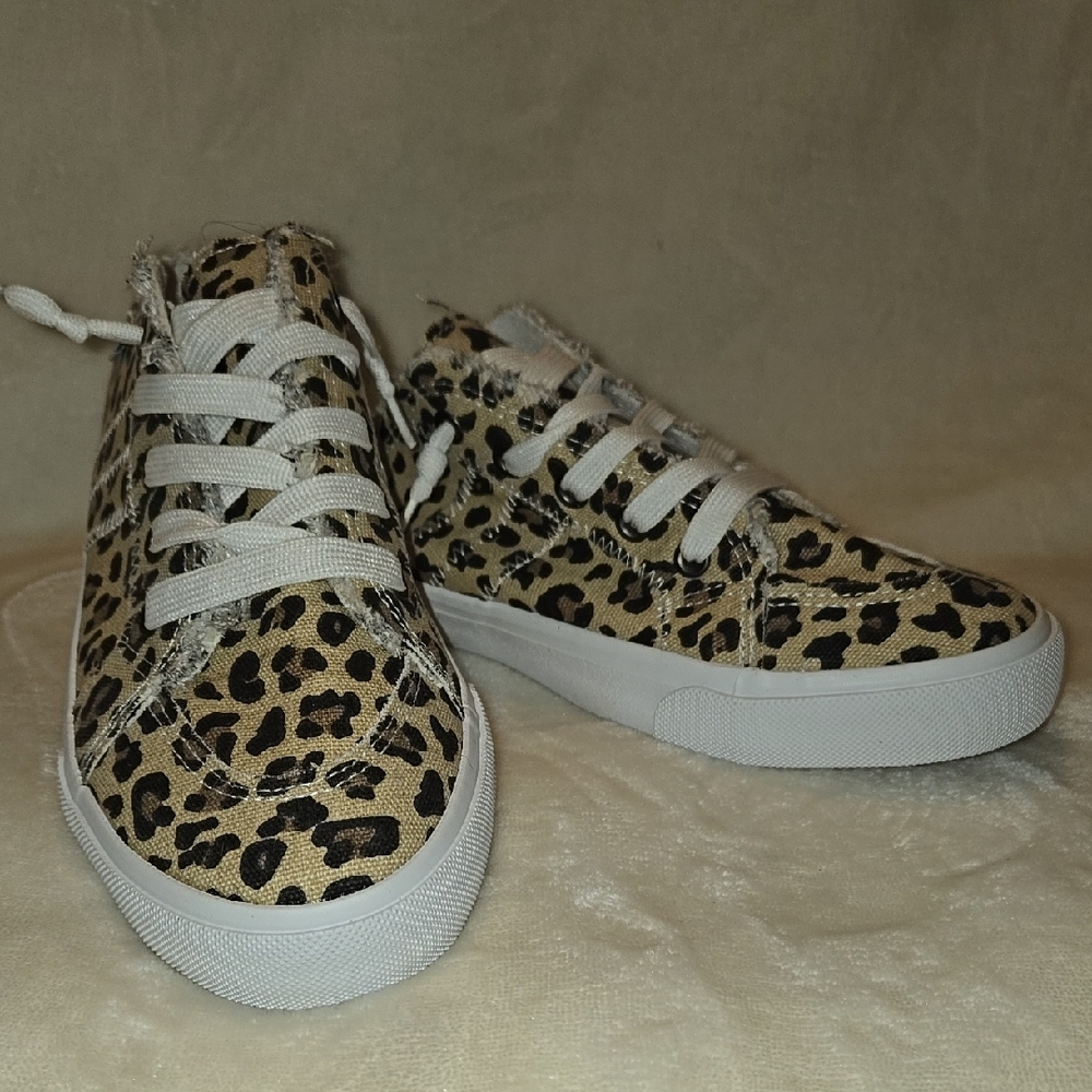 Leopard Print Sneakers with White Soles